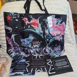 Macy's Black Floral Tote Bag Plus 3 More Different Styles